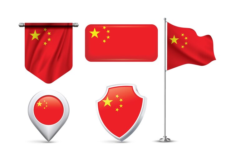 Vetor bandeira da china