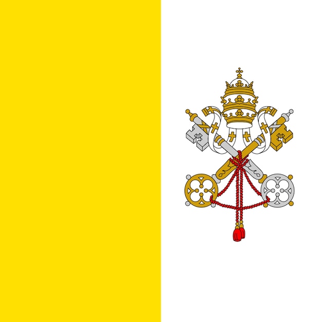 Vetor bandeira da cidade do vaticano bandeira nação vetor ilustração