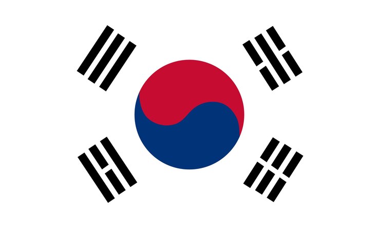 Vetor bandeira da coreia bandeira nacional da coreia vector