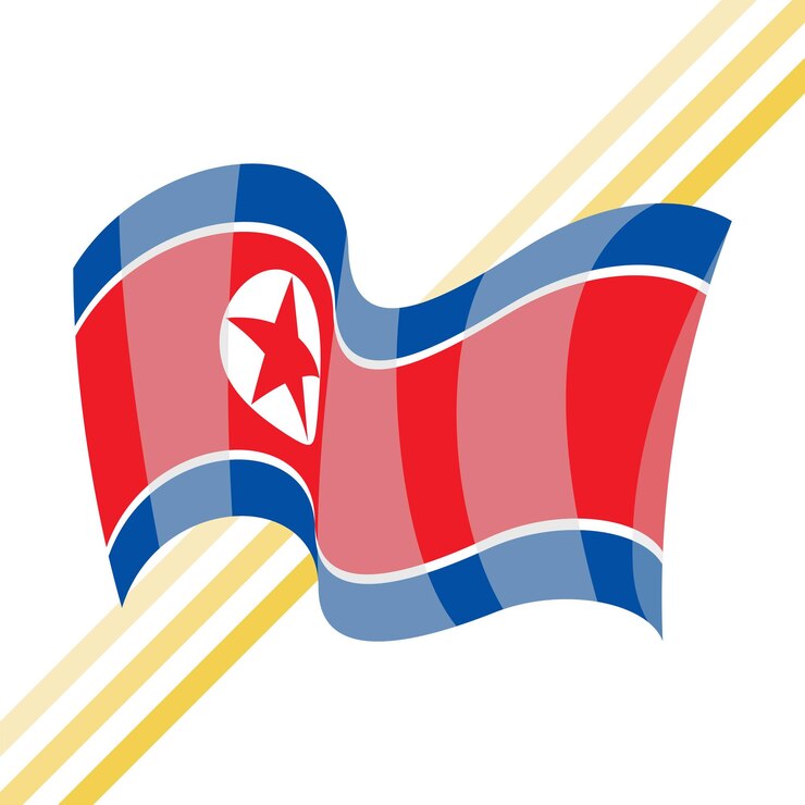 Vetor bandeira da coreia do norte