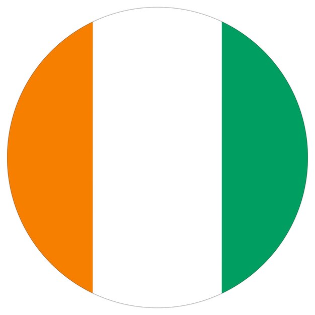Bandeira da costa do marfim bandeirão da costa do marfim em forma de círculo redondo