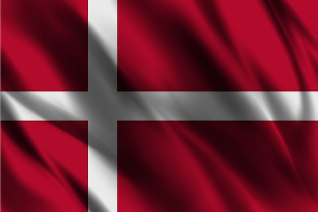 Bandeira da Dinamarca acenando abstrato