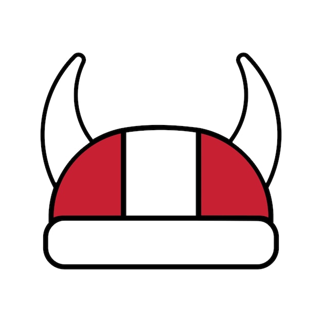 Bandeira da Dinamarca capacete viking isolado ilustração vetorial