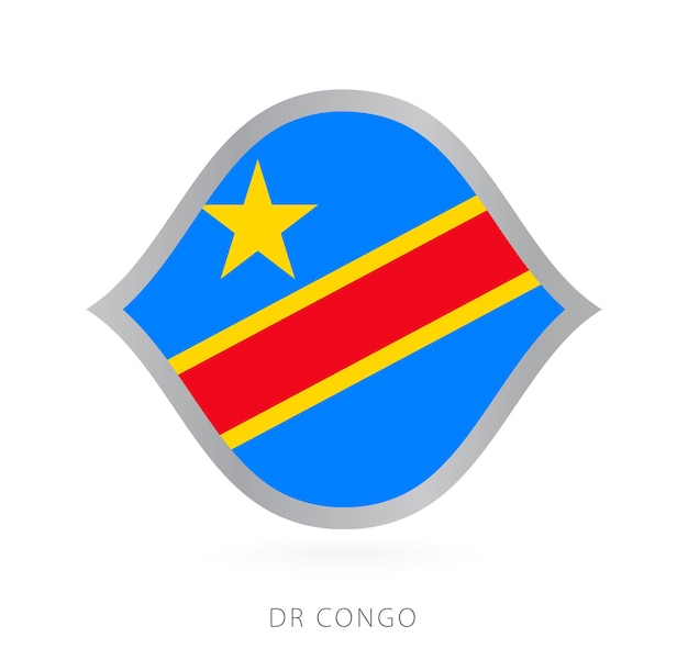 Bandeira da equipe nacional da república democrática do congo em grande estilo para competições internacionais de basquete