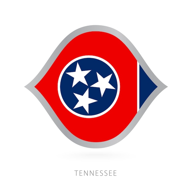 Bandeira da equipe nacional do tennessee em grande estilo para competições internacionais de basquete