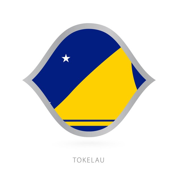 Bandeira da equipe nacional tokelau em grande estilo para competições internacionais de basquete