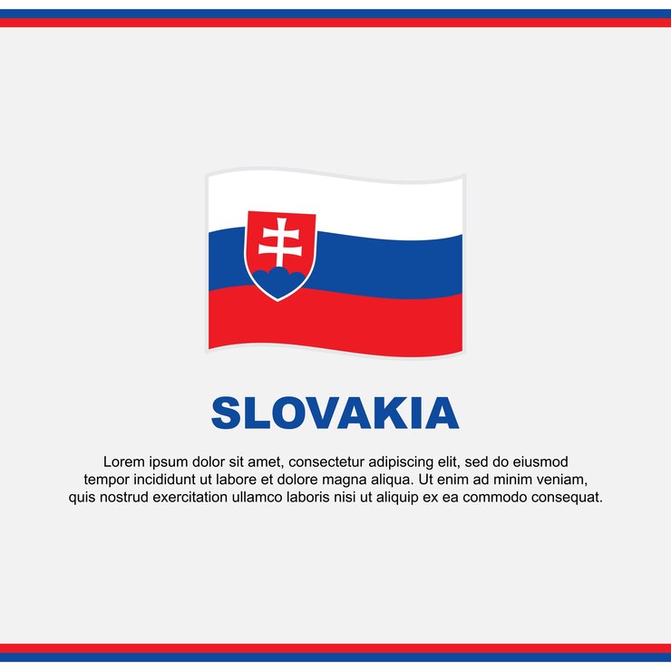 Vetor bandeira da eslováquia desenho de fundo template eslovaquia dia da independência banner mídia social post eslováxia desenho