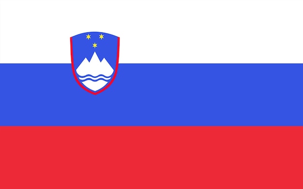 Vetor bandeira da eslovênia, grande país europeu