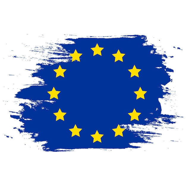 Bandeira da Europa bandeira União Europeia Bandeira da Europa com textura grunge