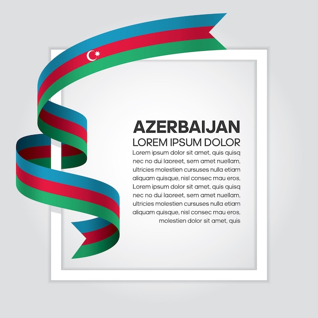 Bandeira da faixa de opções do azerbaijão, ilustração vetorial em um fundo branco.