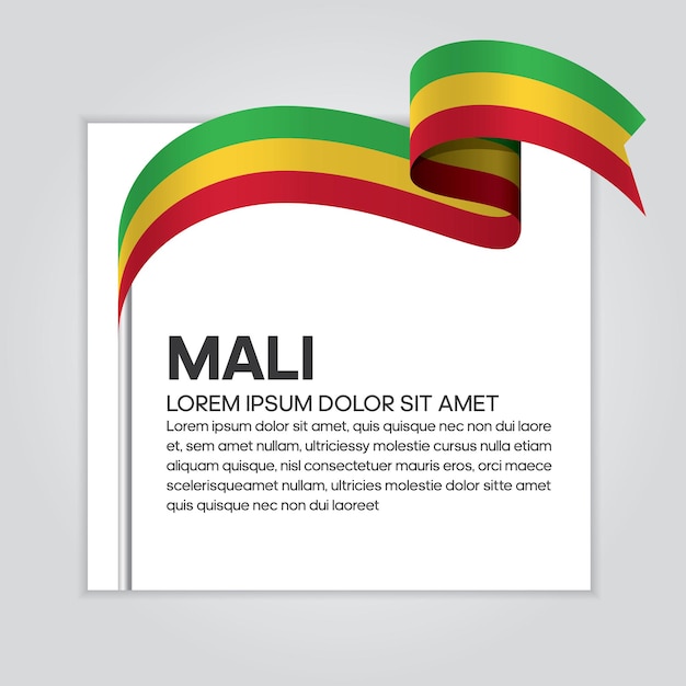 Bandeira da faixa de opções do mali, ilustração vetorial em um fundo branco.