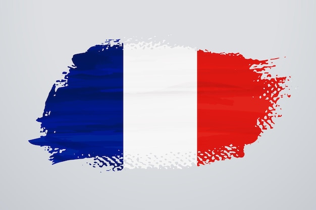 Bandeira da frança com pincel