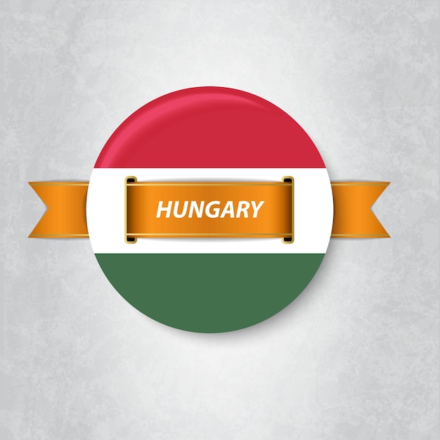 Bandeira da hungria em um círculo