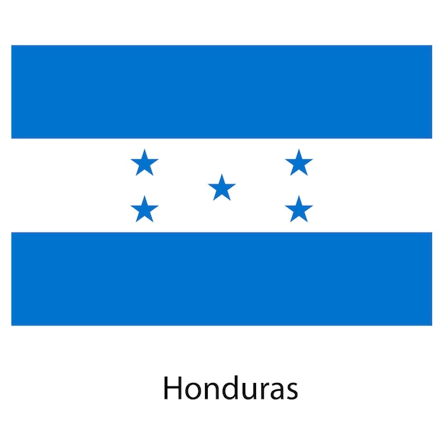 Bandeira da ilustração do vetor do país honduras