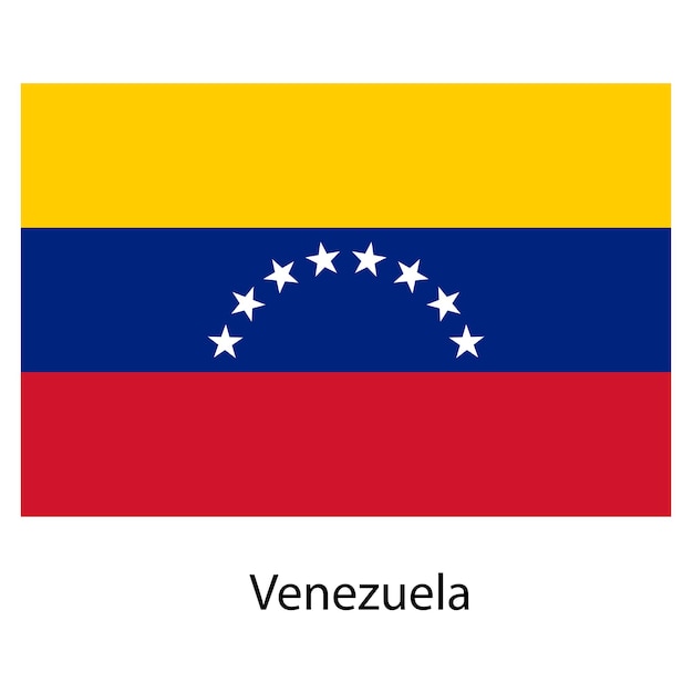 Vetor bandeira da ilustração do vetor do país venezuela