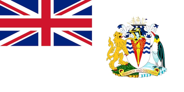 Vetor bandeira da ilustração vetorial do território antártico britânico