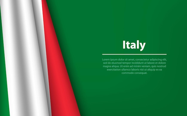 Bandeira da Itália com fundo copyspace