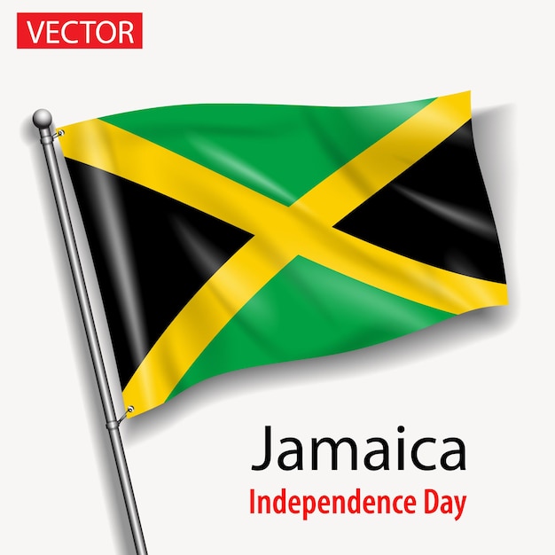Vetor bandeira da jamaica bandeiras vetoriais do dia da independência nacional na américa internacional
