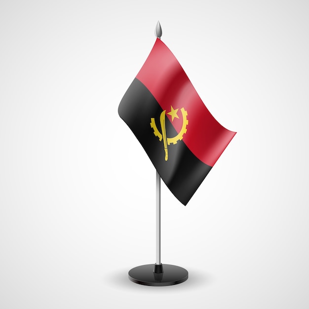 Bandeira da mesa estatal do símbolo nacional de angola