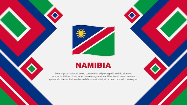 Vetor bandeira da namíbia abstract background design template banner do dia da independência da namibia papel de parede ilustração vetorial namíbia cartoon