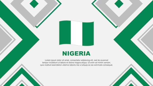 Vetor bandeira da nigéria abstract background design template dia da independência da nigéria banner wallpaper ilustração vetorial dia da independence da nigéria