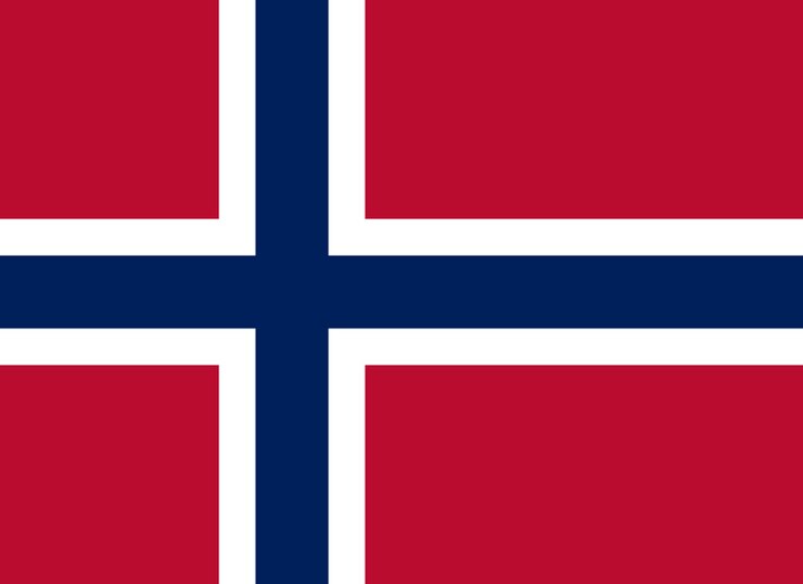 Vetor bandeira da noruega ilustração do vetor da nação da bandeira