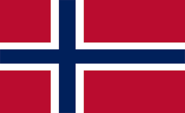 Bandeira da noruega. ilustração vetorial