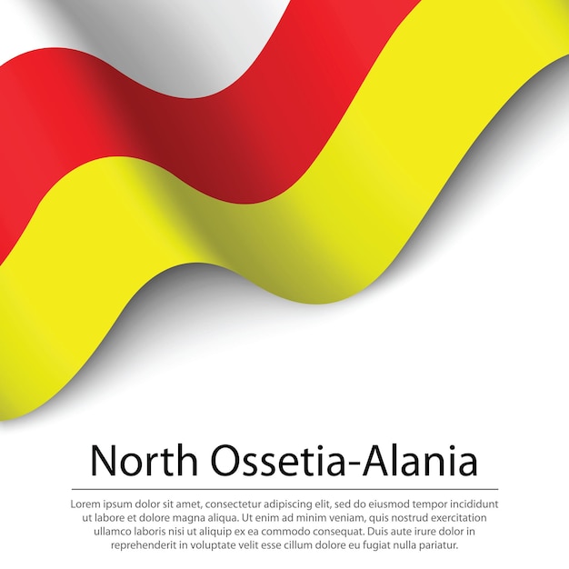 Bandeira da ossétia do nortealania é uma região da rússia em whi