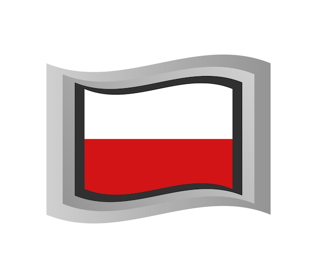 Estandarte (à esquerda) e bandeira com escudo polonês à direita