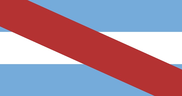 Vetor bandeira da província argentina de entre rios imagem vetorial