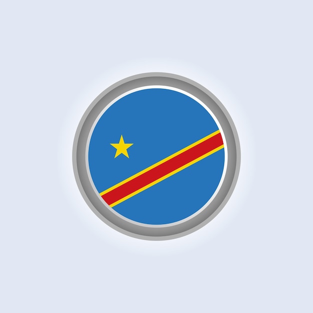 Vetor bandeira da república democrática do congo