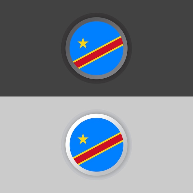 Vetor bandeira da república democrática do congo