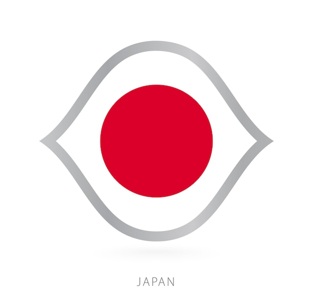 Bandeira da seleção japonesa em grande estilo para competições internacionais de basquete