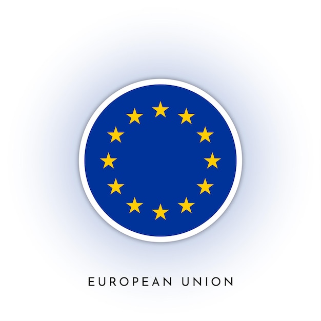 Bandeira da União Europeia redonda