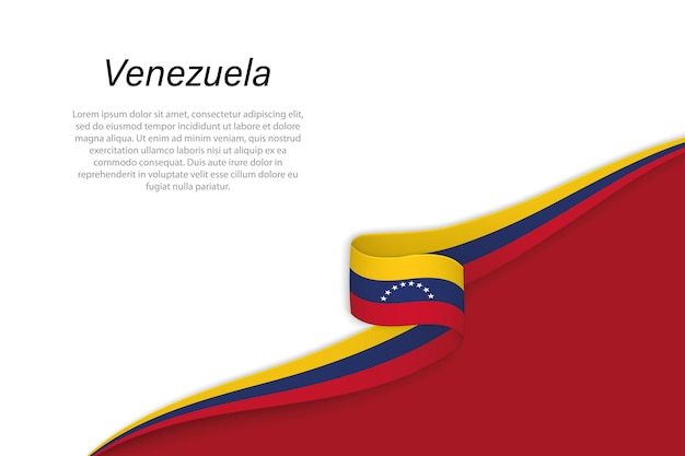 Bandeira da venezuela com fundo de copyspace