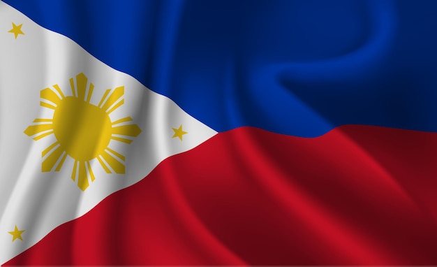 Bandeira das filipinas. bandeira das filipinas com fundo abstrato