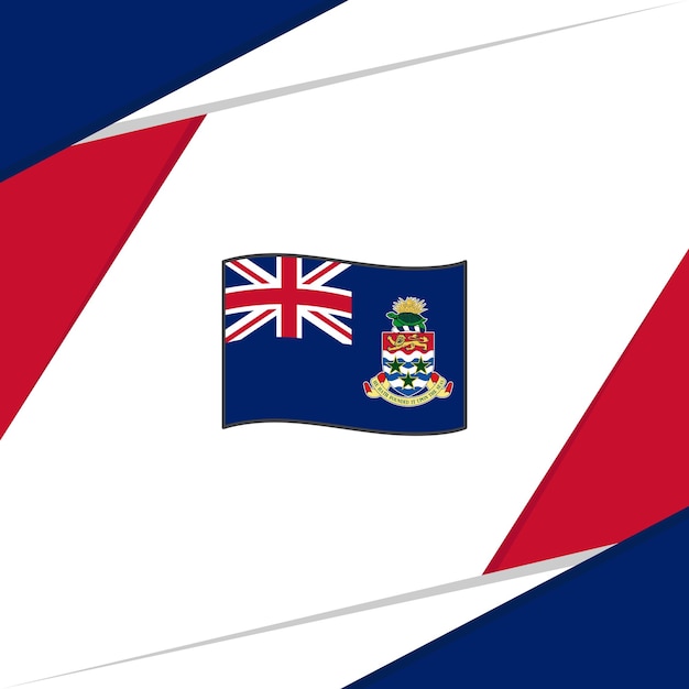 Bandeira das ilhas cayman fundo abstrato modelo de design banner do dia da independência ilhas cayman post mídia social ilhas cayman