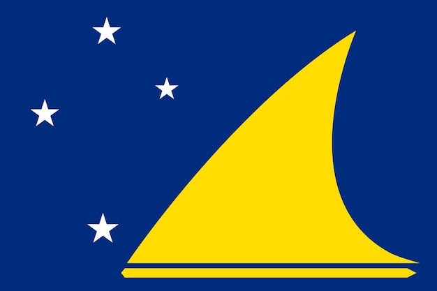Vetor bandeira das ilhas tokelau estilo plano o ícone do símbolo nacional sinal do estado em estilo plano em toda a página como ilustração vetorial