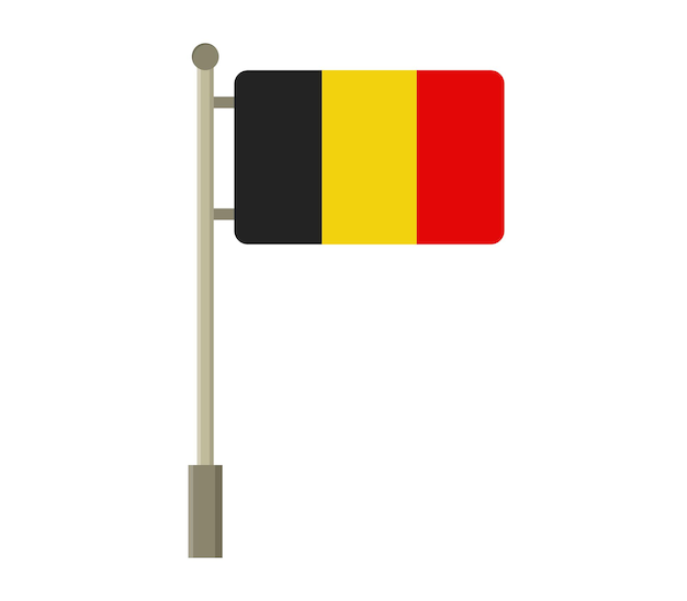 Vetor bandeira de bélgica