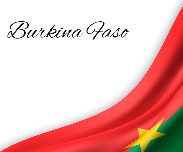 Bandeira de burkina faso em fundo branco.