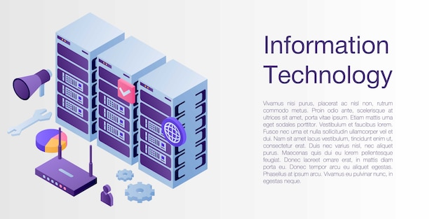 Bandeira de conceito de tecnologia de informação