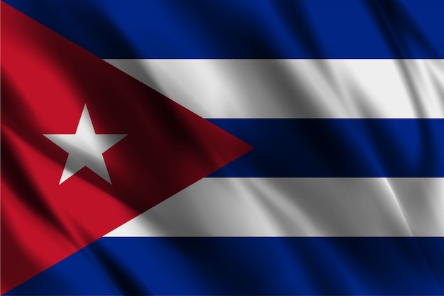 Vetor bandeira de cuba, acenando abstrato