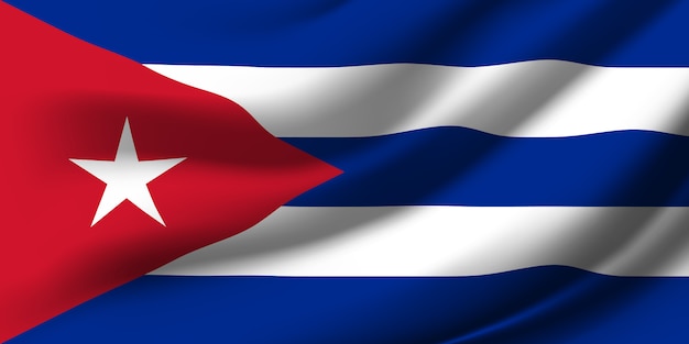 Vetor bandeira de cuba. bandeira de cuba