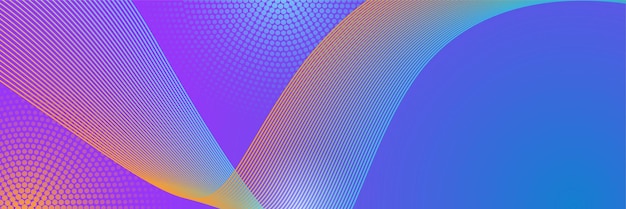 Bandeira de design colorido azul escuro abstrato digital de tecnologia futurista