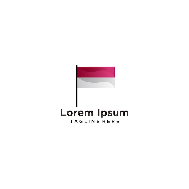 Bandeira de design indonésio colorido