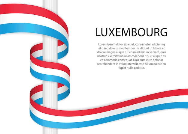 Bandeira de esboço desenhado de mão do luxemburgo. ícone de vetor de estilo doodle