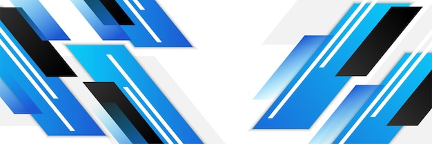 Bandeira de fundo azul moderno. Molde abstrato do fundo do teste padrão da bandeira do design gráfico do vetor.