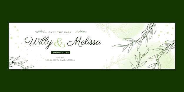 BANDEIRA DE FUNDO DE AGUARELA DE CASAMENTO MÃO DE MODELO FLORAL DESENHADA