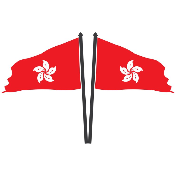 Vetor bandeira de hong kong