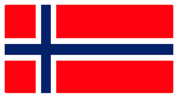 Vetor bandeira de ilustração vetorial da noruega